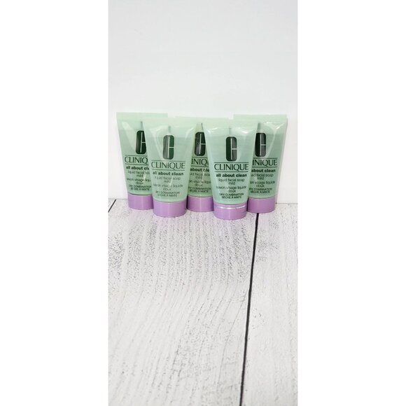 Clinique All About Clean Liquid Facial Soap Oily Skin Formula 5x30ml/1 fl oz Tub - Picture 1 of 5